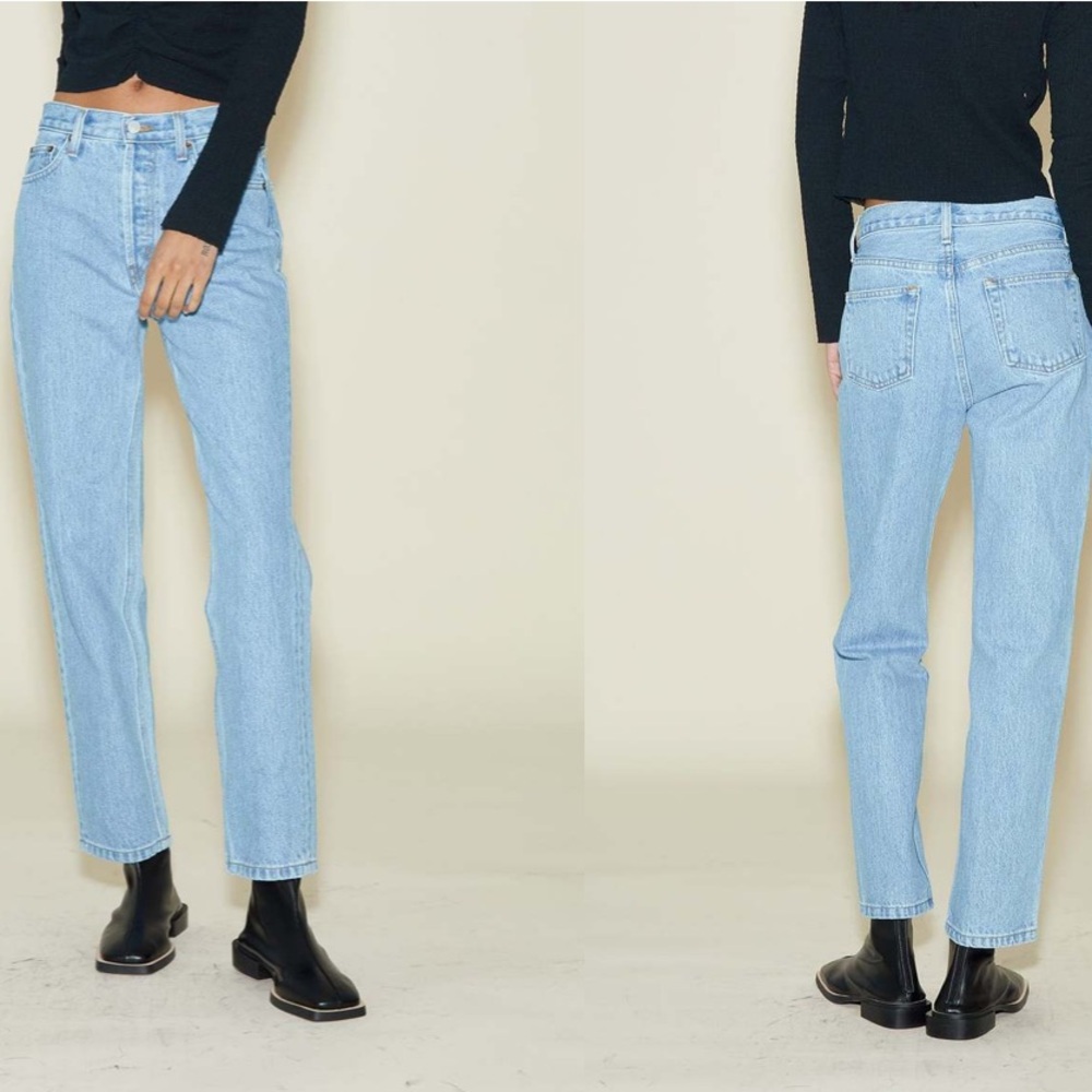 Still Here Tate Straight Leg in Vintage Blue Size 24